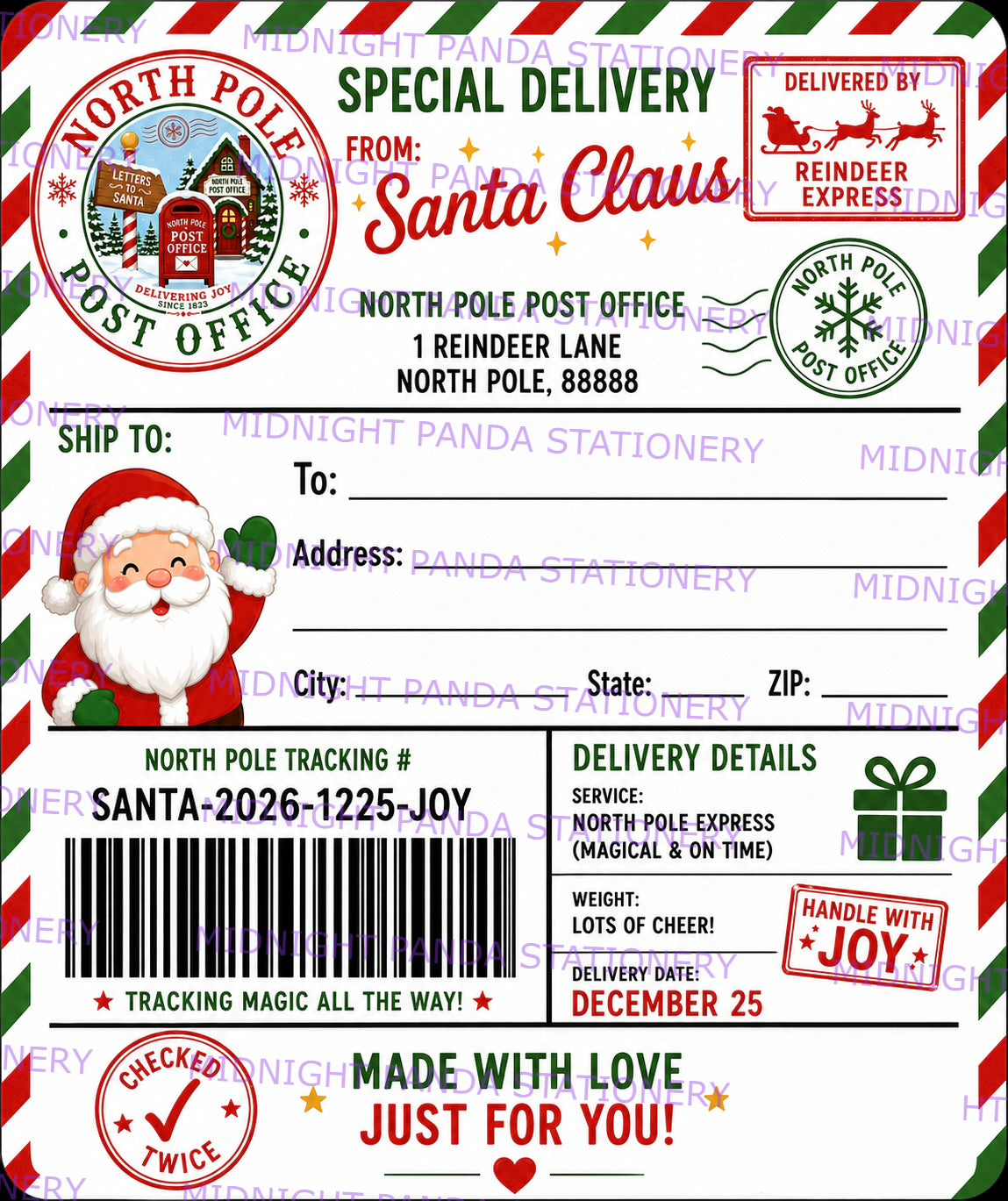 Dear Santa Letter Notepad
