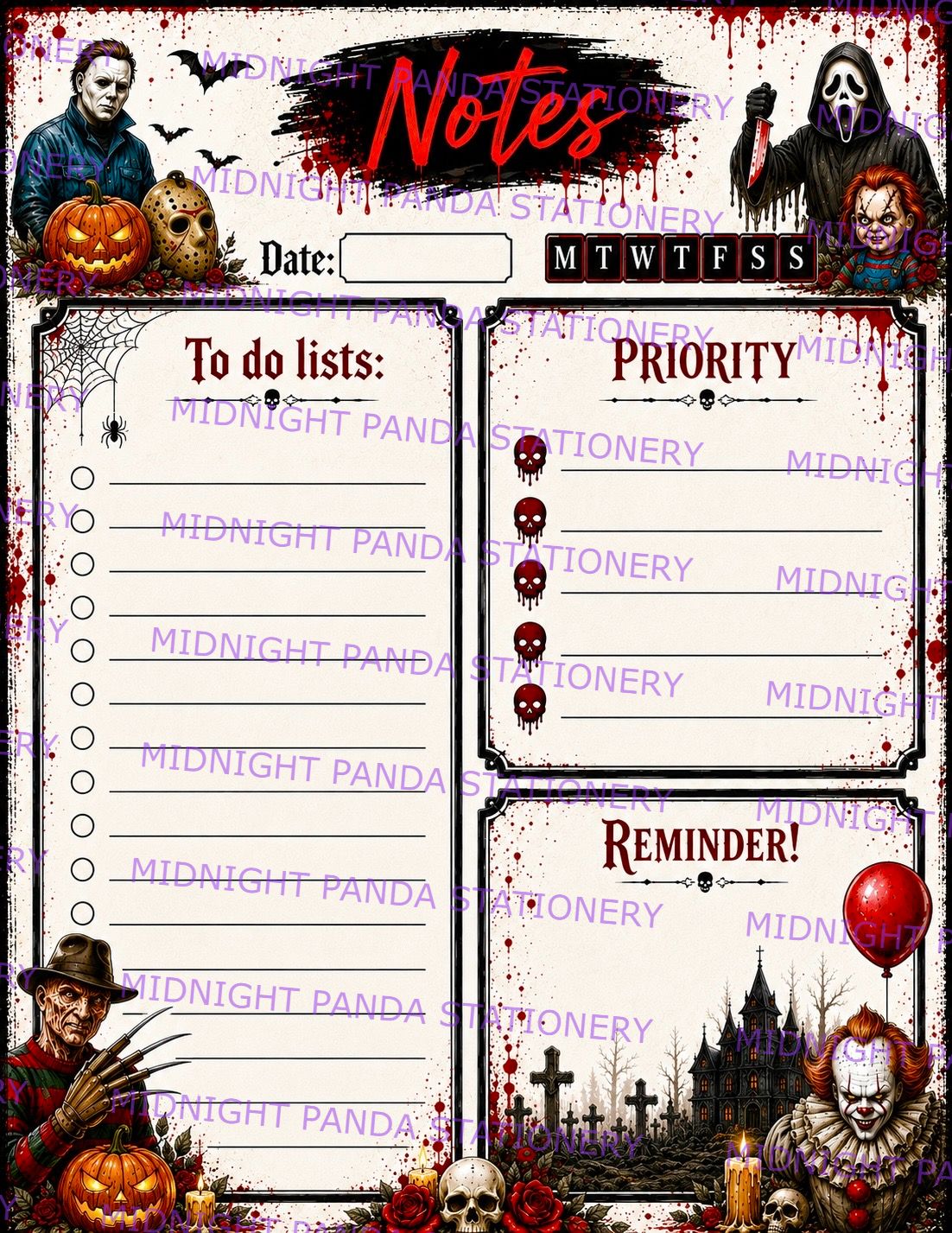 Horror Theme Notepad
