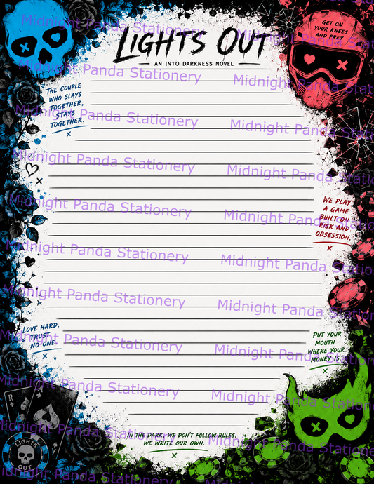 Lights Out Inspired Notepad