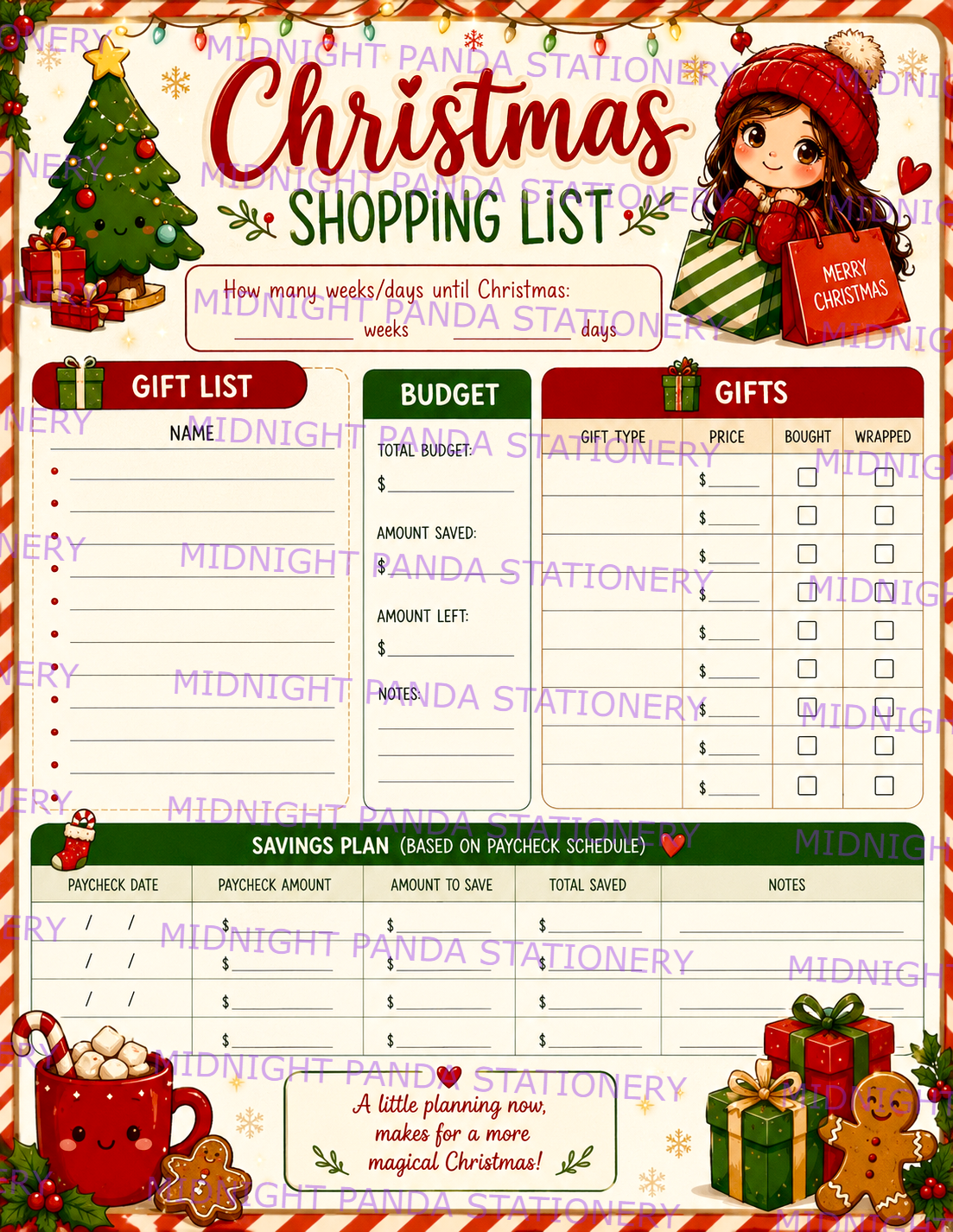 Christmas Shopping List