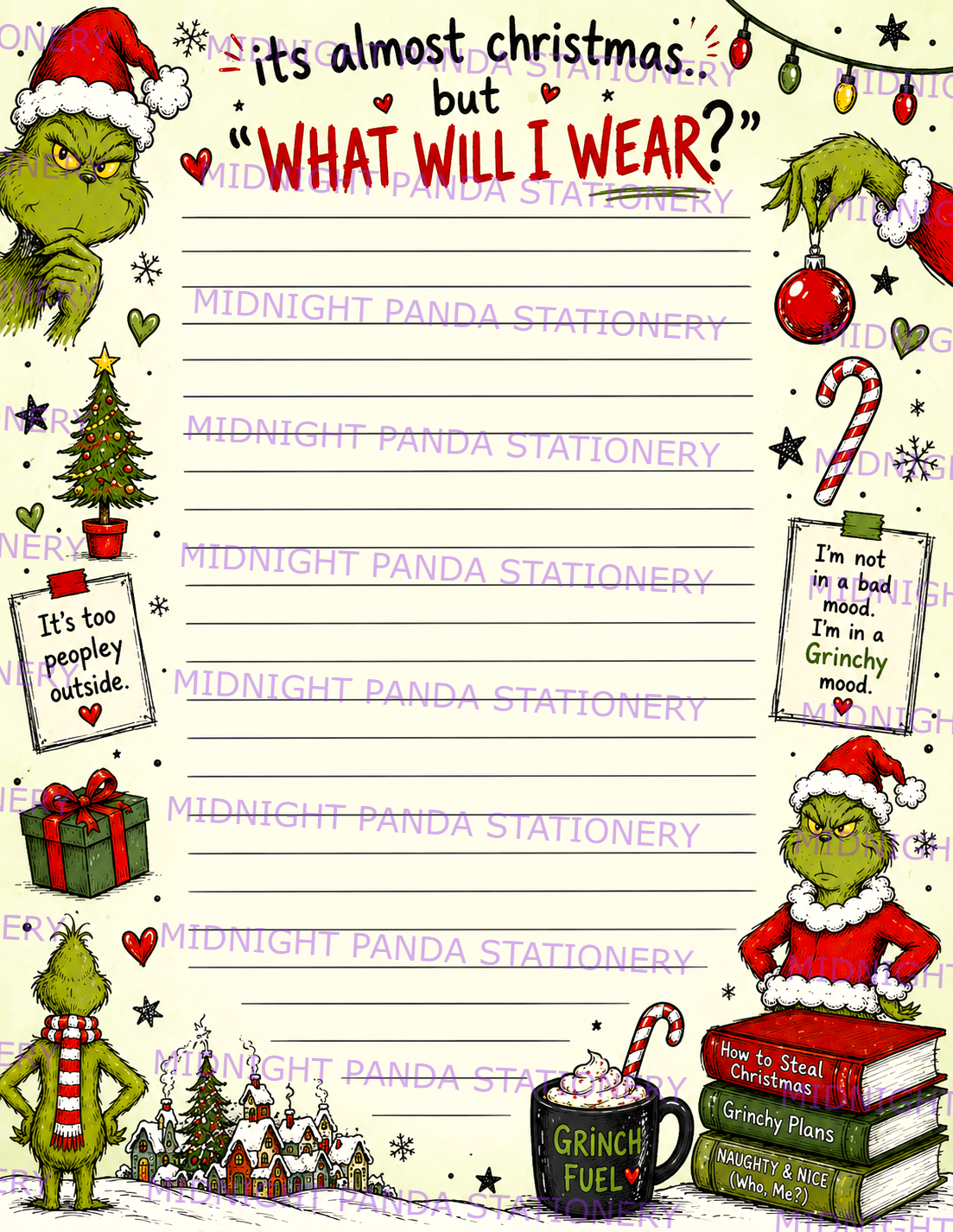 Grinchy Holiday Notes Notepad