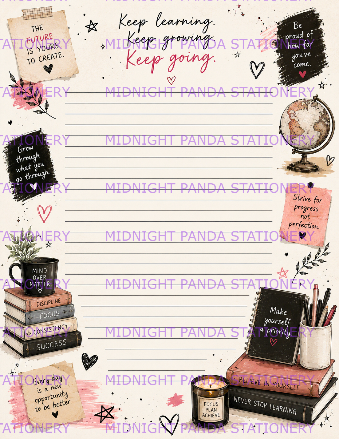 Keep Going – Inspirational Student Notes Notepad