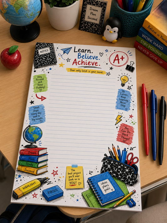 Inspired to Learn – Student Notes Notepad