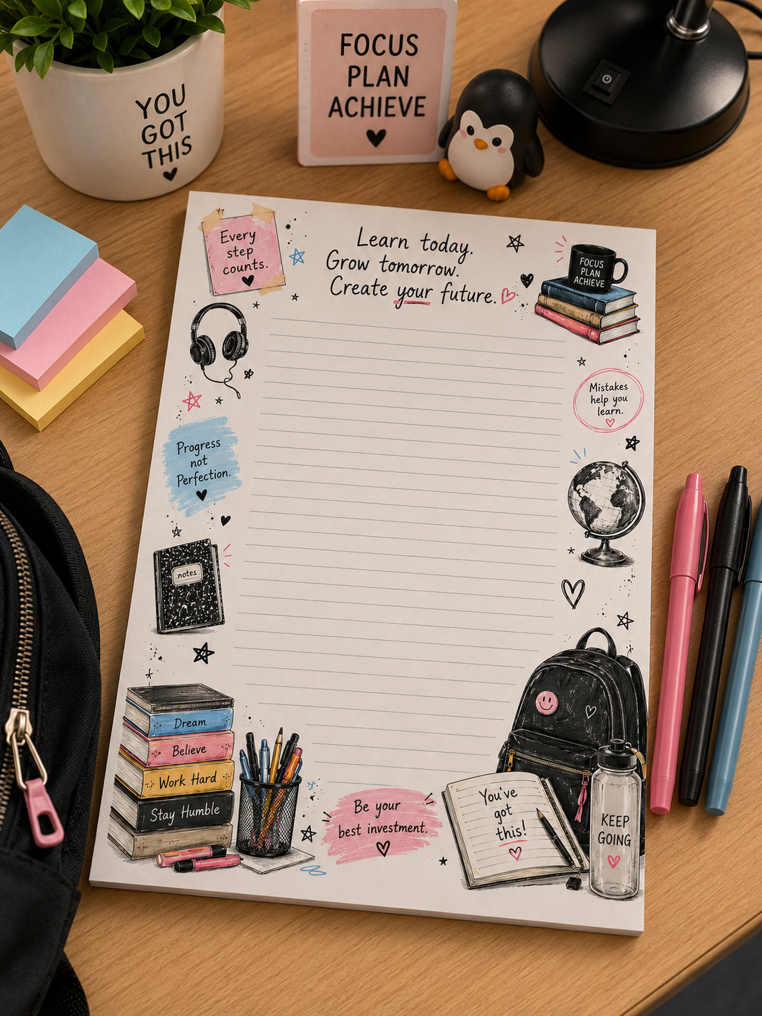 Learn. Grow. Succeed. Student Notepad