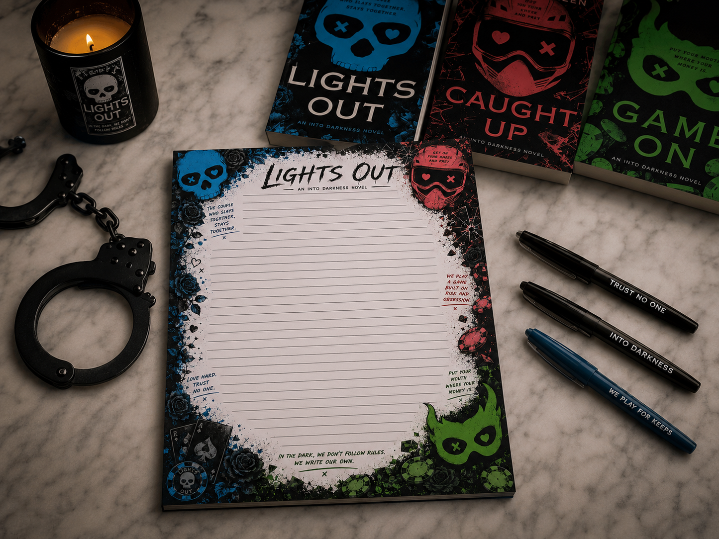 Lights Out Inspired Notepad