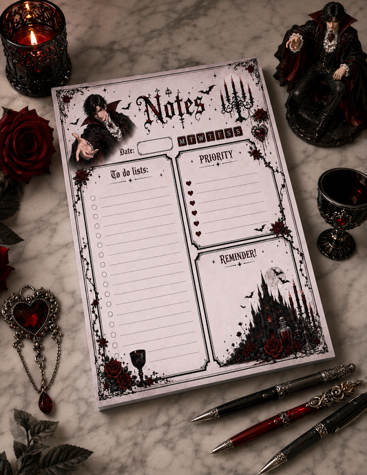 Vampire Notes Notepad