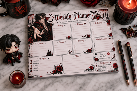 Vampire-Inspired Weekly Planner