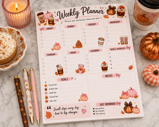 Autumn - Fall Themed weekly Planner