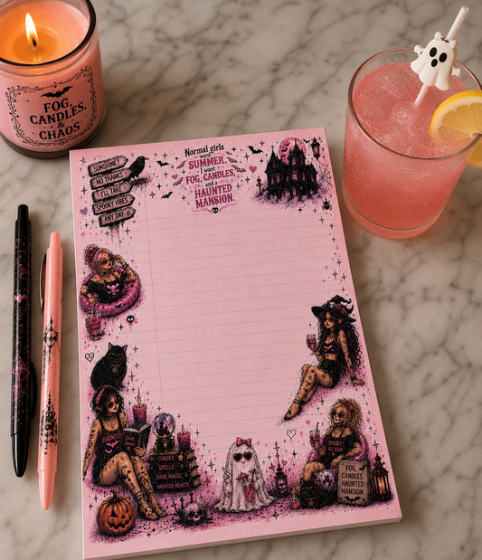 Pink Spooky Summer Notepad