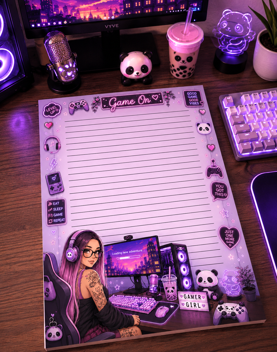 Gamer Girl Notepads