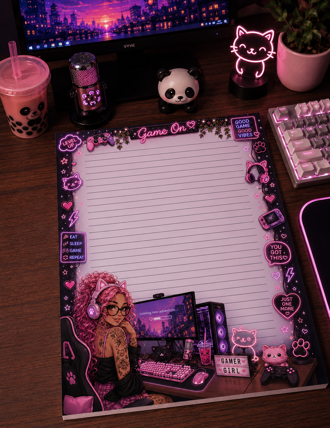 Gamer Girl Notepads