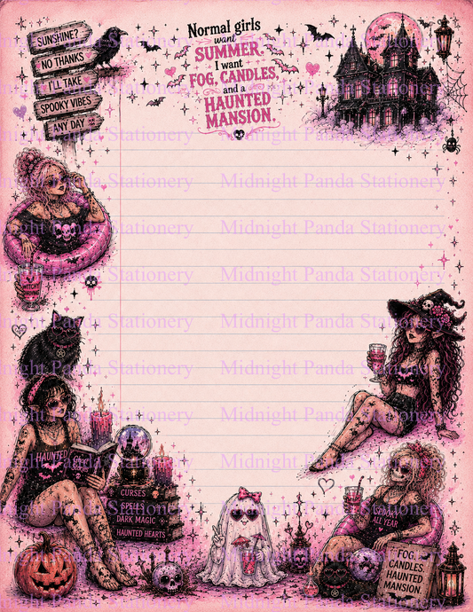 Pink Spooky Summer Notepad