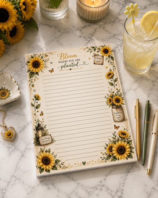 Sunflower Theme Notepad