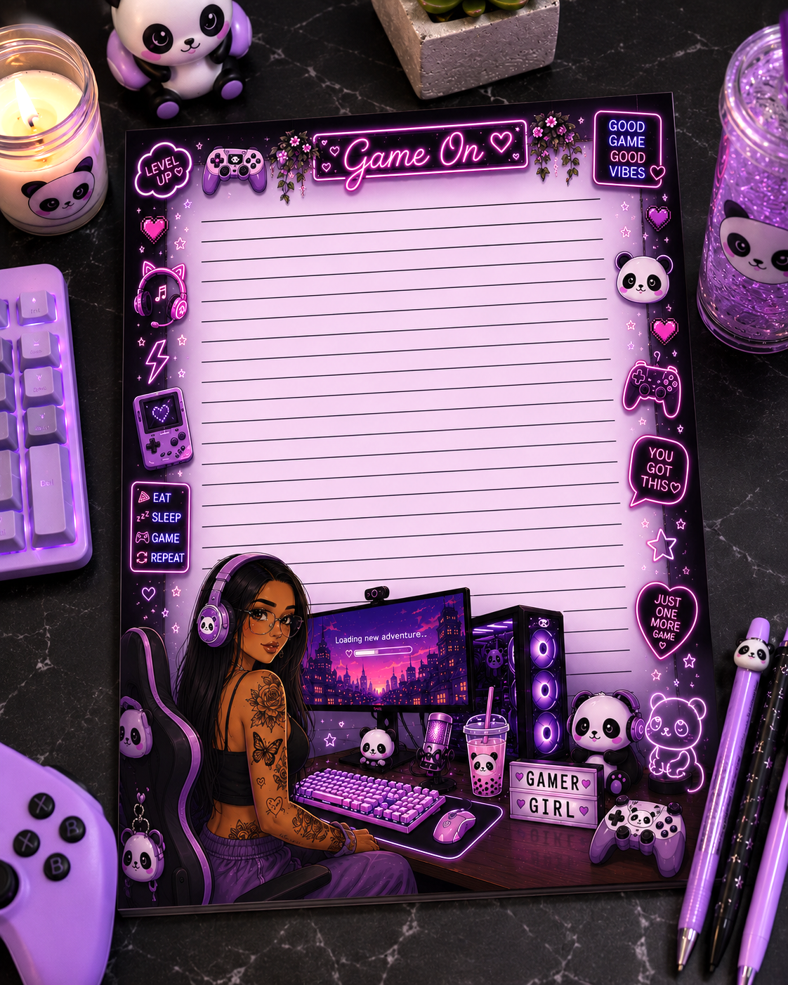 Gamer Girl Notepads