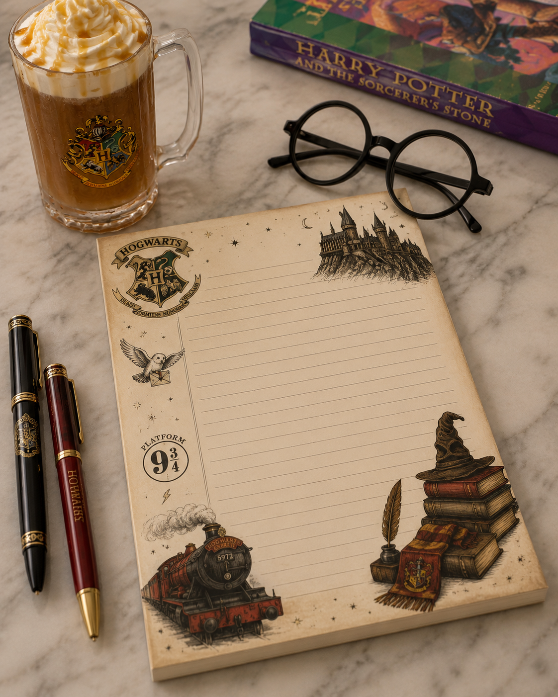 Magical Hogwarts-Inspired Notepad