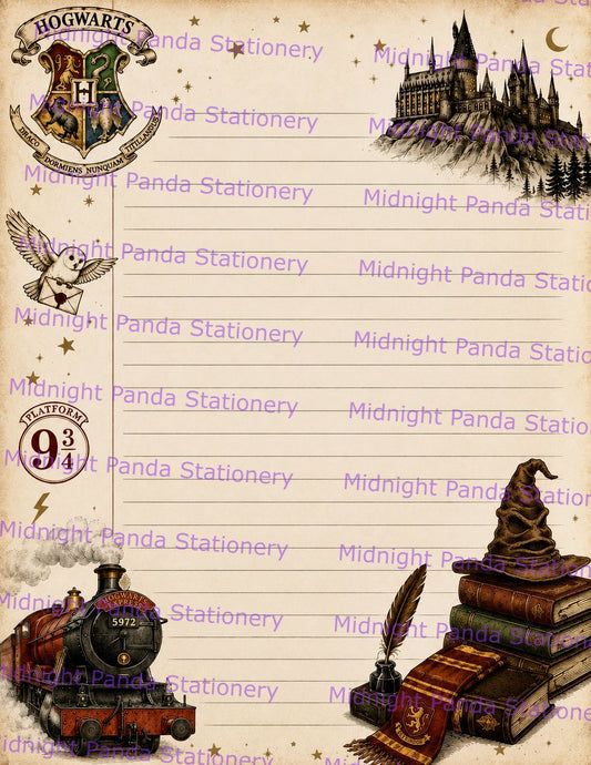 Magical Hogwarts-Inspired Notepad