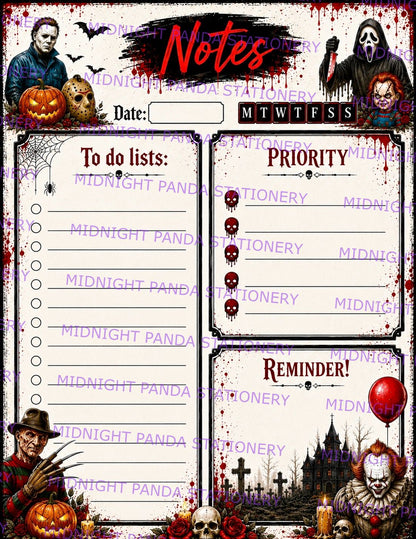 Horror Theme Notepad