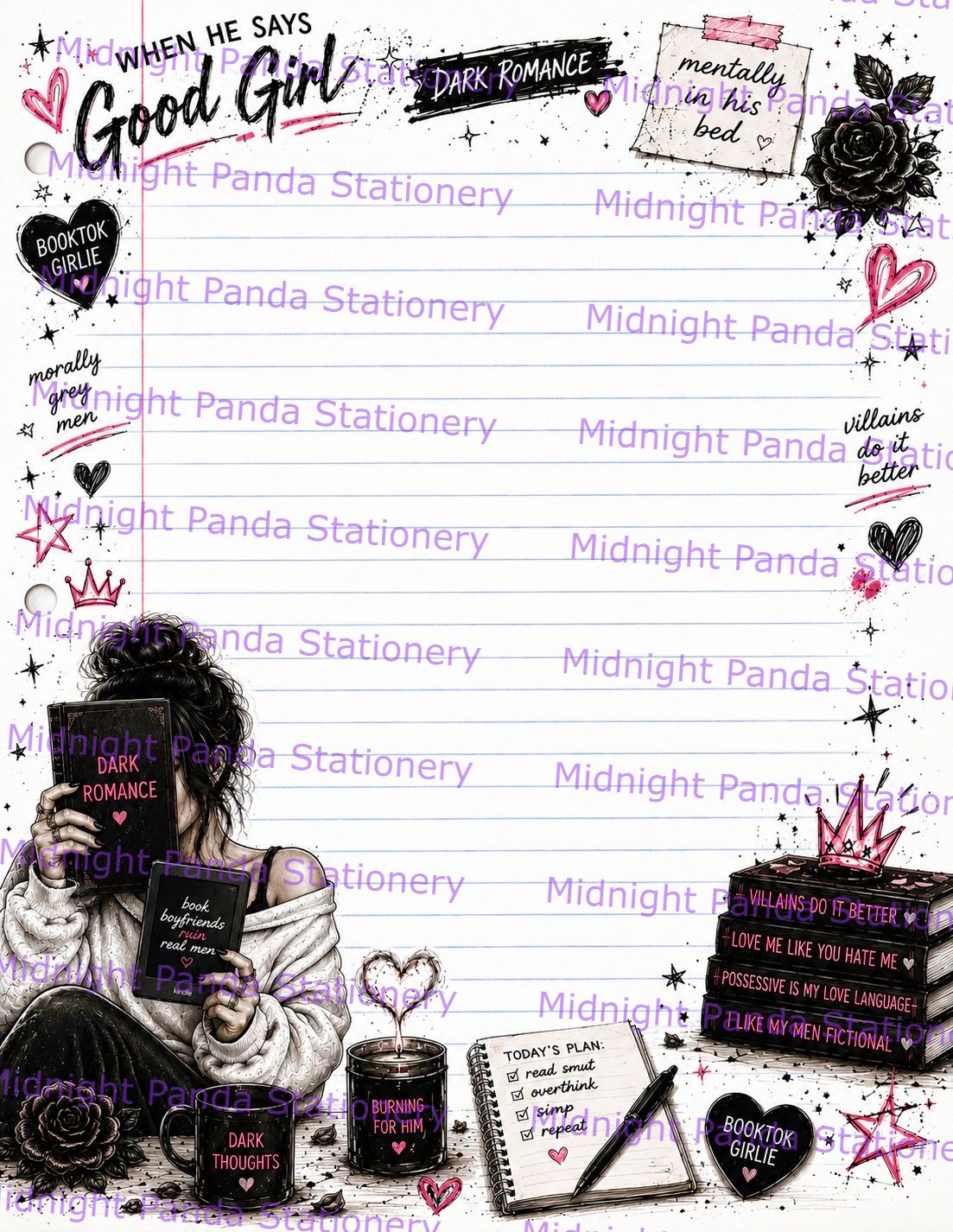 Dark Romance Book Lover Notepad