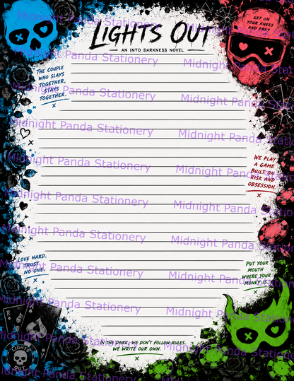 Lights Out Inspired Notepad