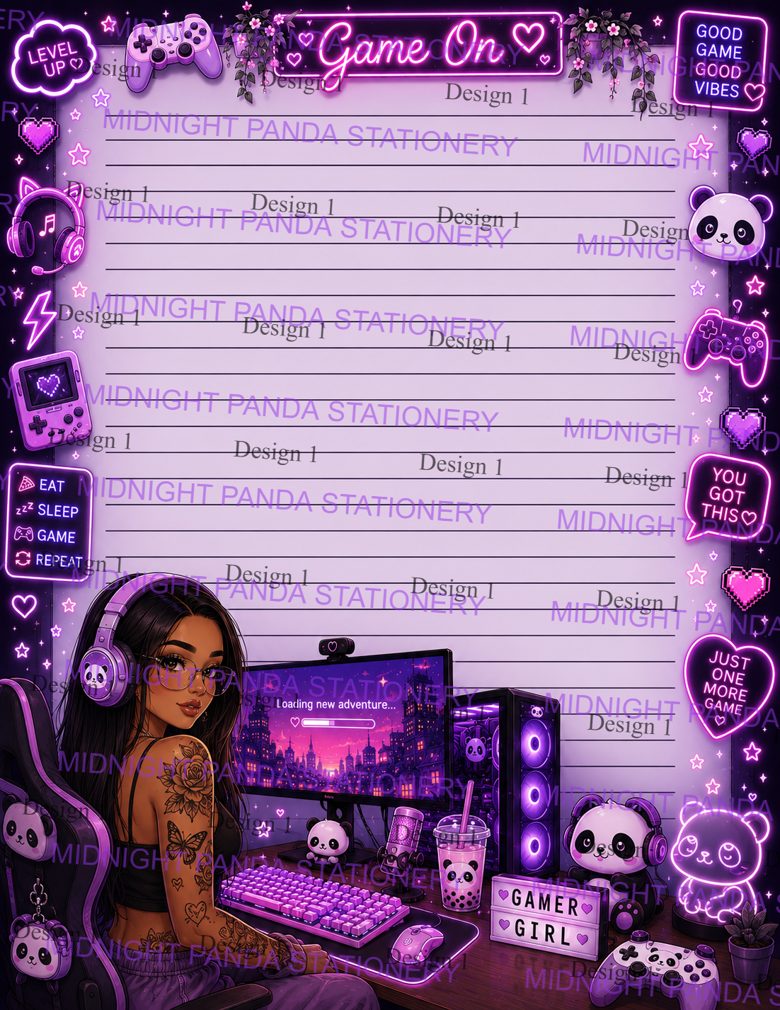 Gamer Girl Notepads