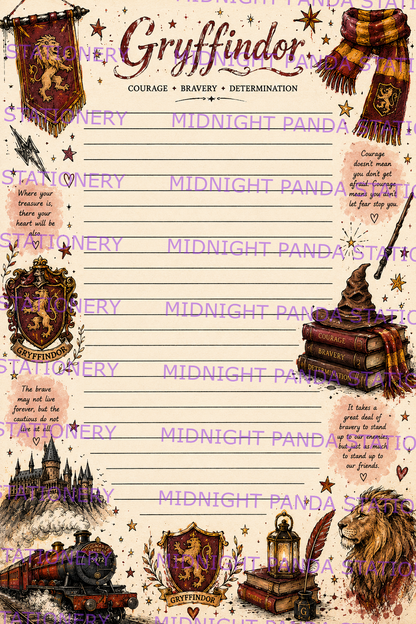 Hogwarts House Themed Notepad