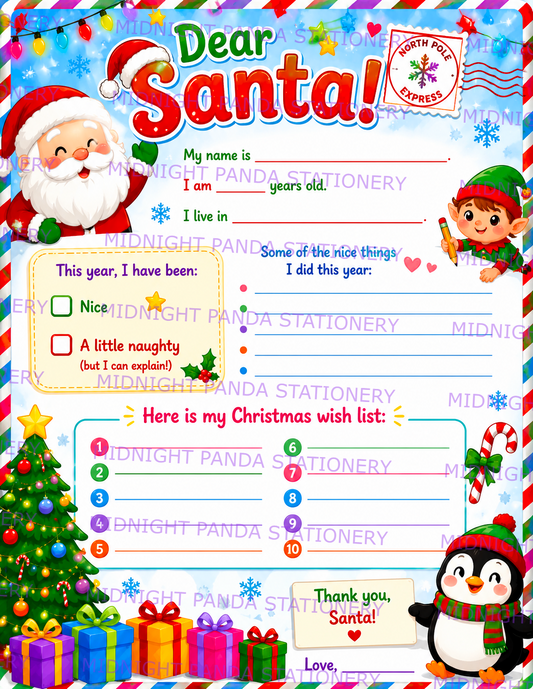 Dear Santa Letter Notepad