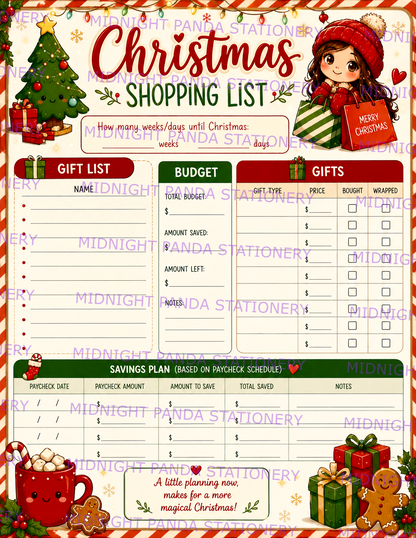 Christmas Shopping List