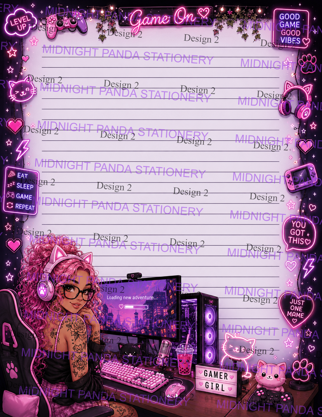 Gamer Girl Notepads